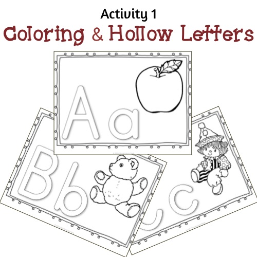 Hollow Letters Pages Coloring Pages