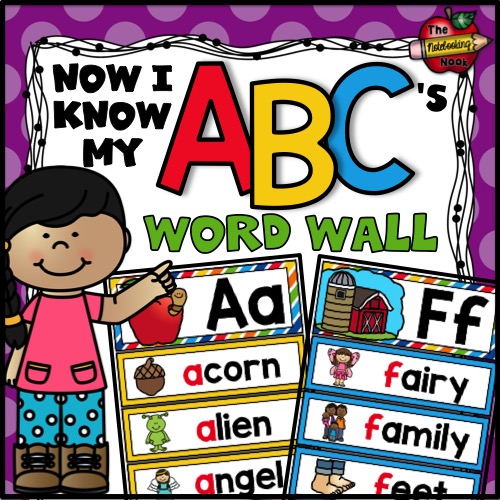 Now I Know My ABC Word Wall – Notebooking Nook